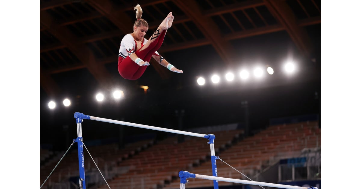 German Gymnast Elisabeth Seitz Wears a Unitard on Bars ...