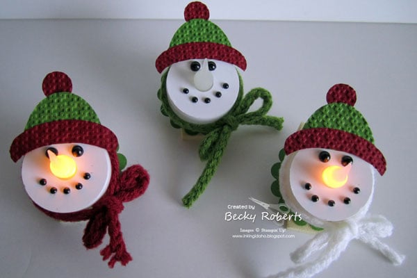 Snowman Tea Lights