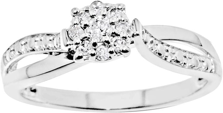 Modern Bride Silver Promise Ring