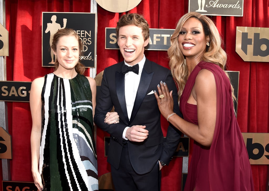 Pictured: Eddie Redmayne, Hannah Bagshawe, and Laverne Cox