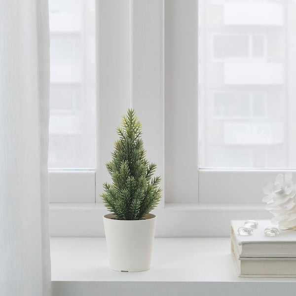 Vinterfest Small Christmas Tree Artificial Potted Plant