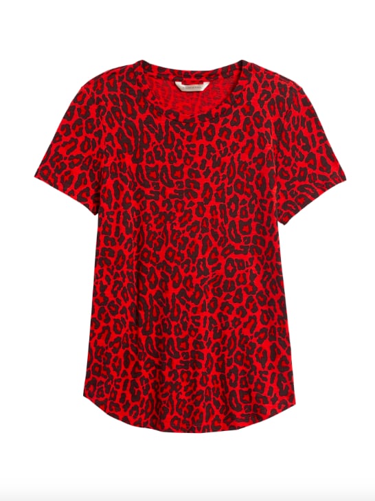 Slub Cotton-Modal Print T-Shirt