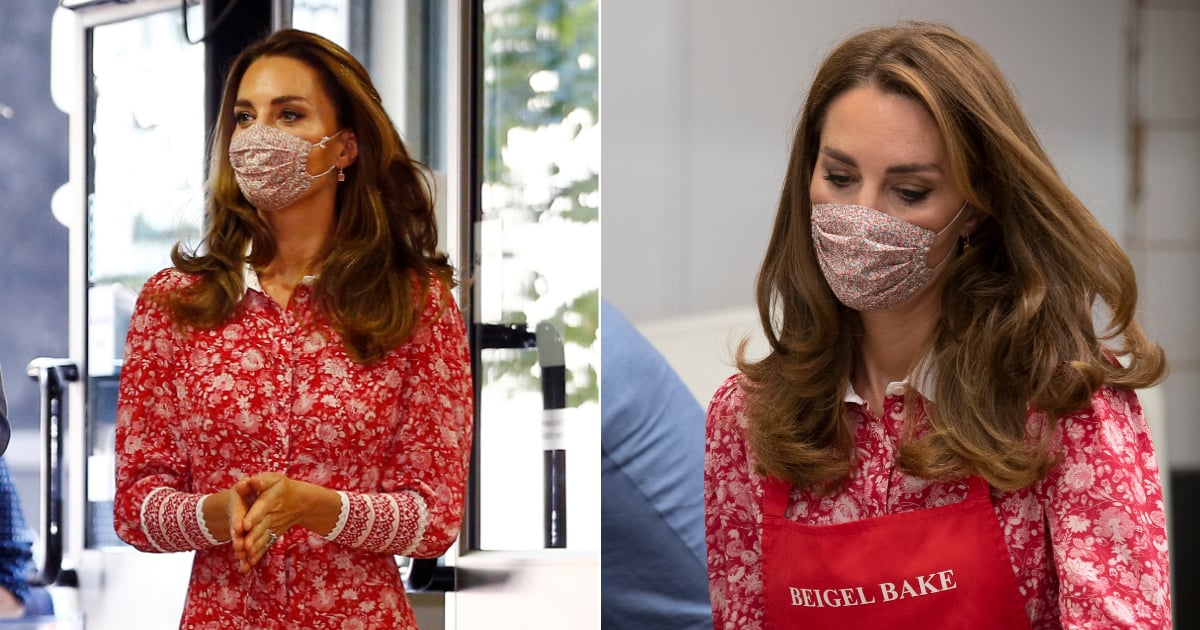 Kate Middleton Wears a Lively Red Floral Tea Dress to Visit East London