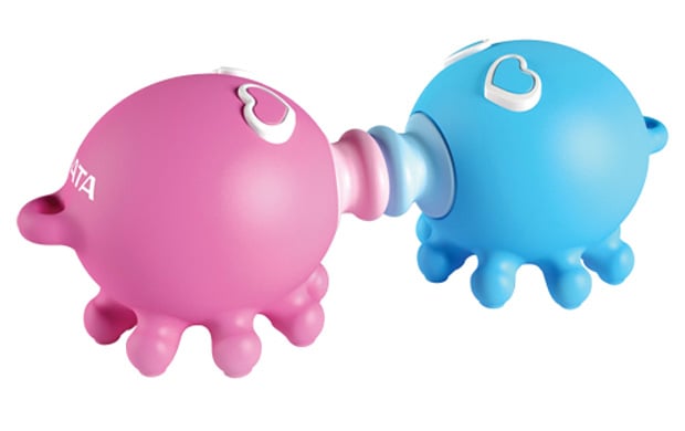 No better way to show your love than by gifting your SO this weirdly adorable kissing octopus USB set ($60).