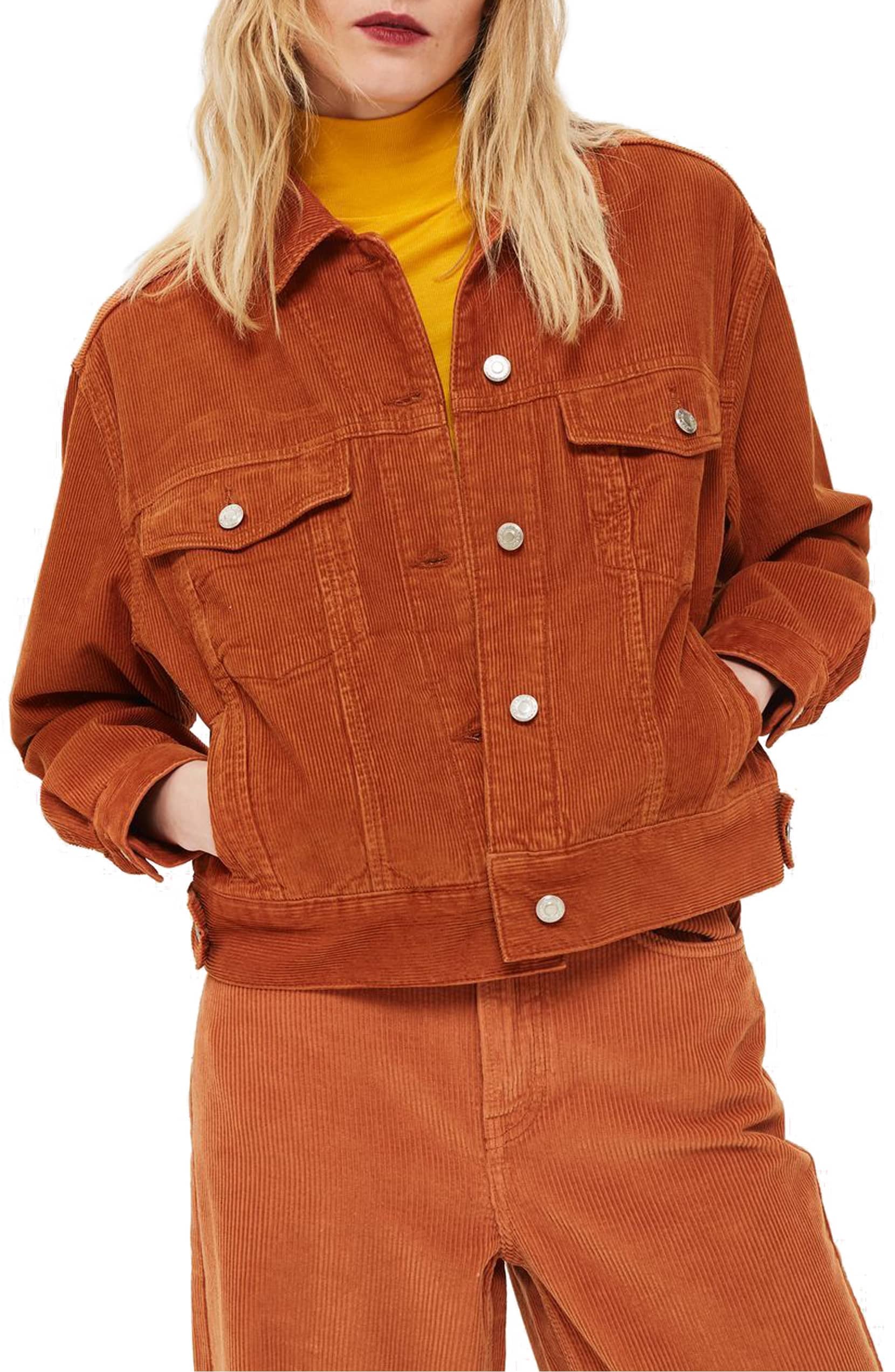 Red corduroy jacket on sale topshop