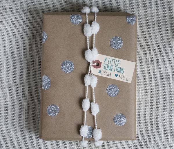 Glitter Polka-Dot Paper