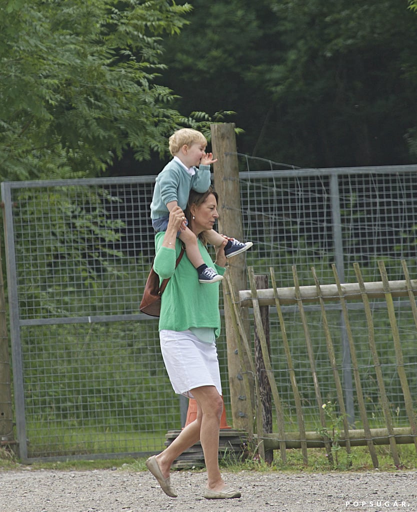 Prince George at Berkshire Petting Zoo With Carole Middleton Prince George at Berkshire Petting Zoo With Carole Middleton