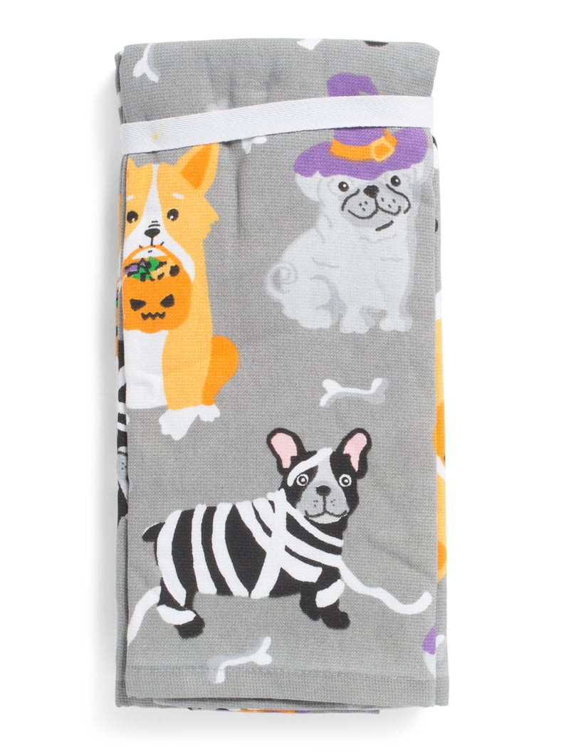 Set of Three Dog Halloween Kitchen Towels