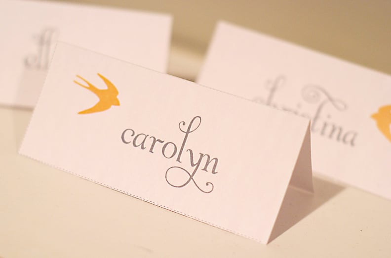 Golden Swallow Place Cards