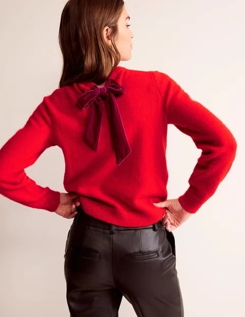 Boden Fluffy Bow Back Sweater ($130)