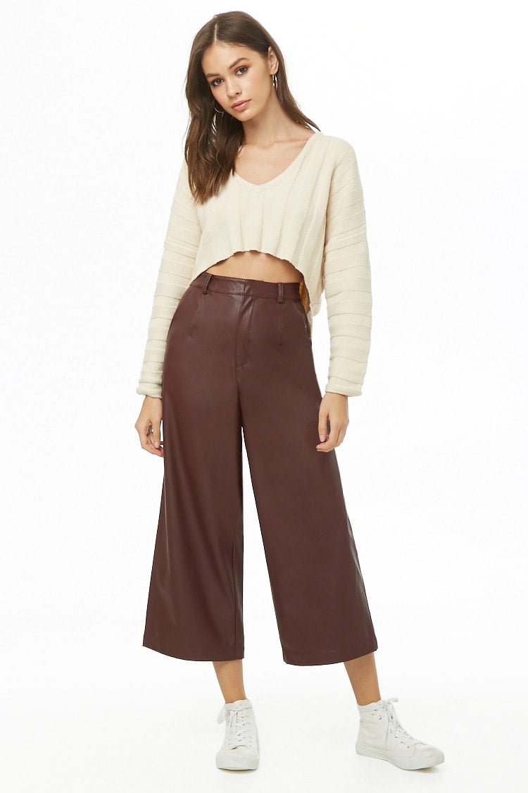 Faux Leather Culottes