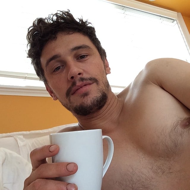 James Franco relaxed shirtless with his morning coffee after his first performance of Of Mice and Men on Broadway.
Source: Instagram user jamesfrancotv