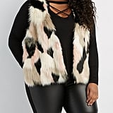 plus size fuzzy vest