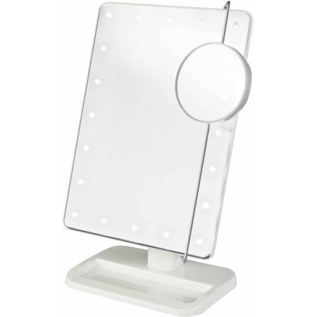 Jerdon Makeup Mirror With 10x Adjustable Spot Mirror