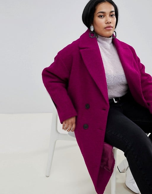ASOS DESIGN Curve Double Breasted Coat