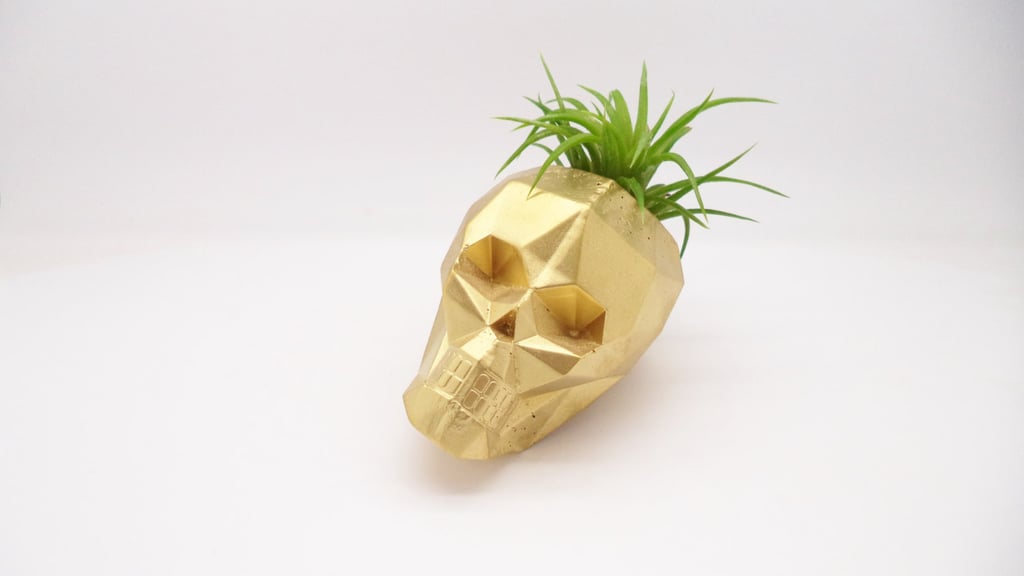 We're loving the geometric design of this mini gold planter ($18).
