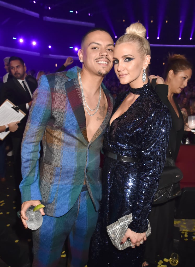 Pictured: Evan Ross and Ashlee Simpson