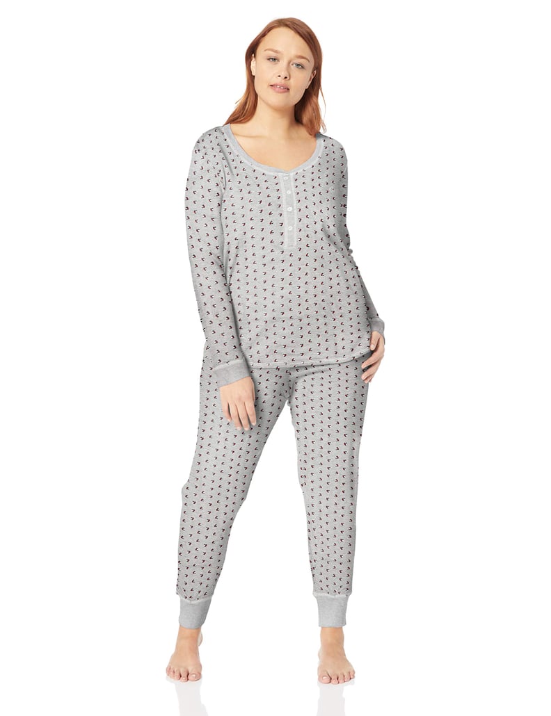 Tommy Hilfiger Women's Thermal Long Sleeve Ski Pajama Set