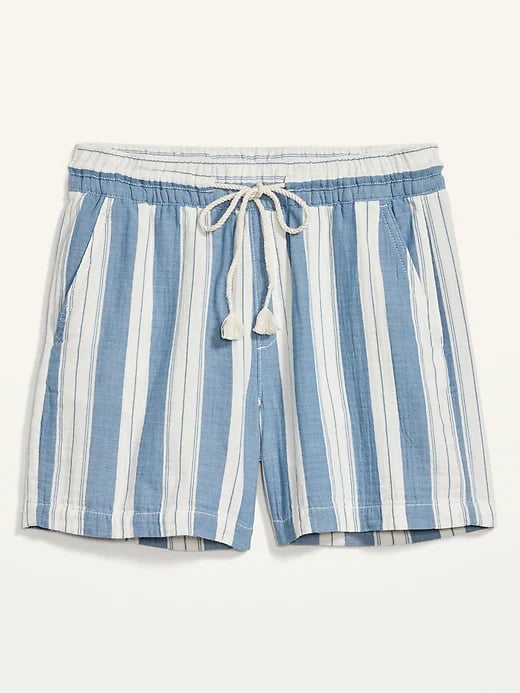 High-Waisted Striped Shorts