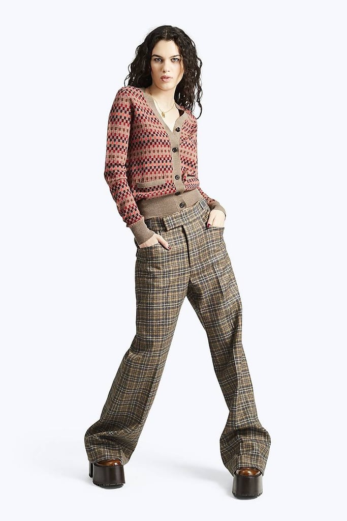 Marc Jacobs Chain Link Wide-Leg Wool Pants