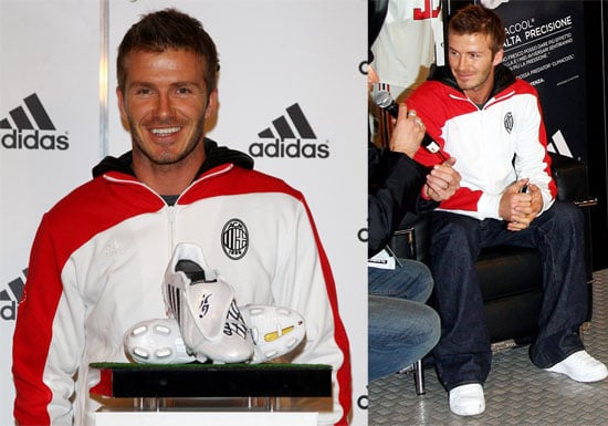 Photos of David Beckham Meeting Manchester United and at Adidas Store in Milan Photos of David Beckham Meeting Manchester United and at Adidas Store in Milan