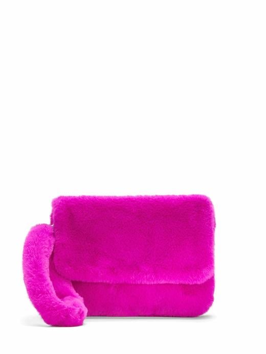 Faux Fur Wristlet Clutch