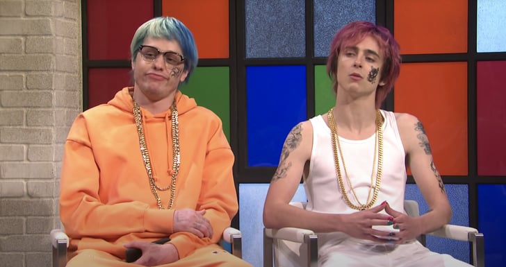 Pete Davidson and Timothée Chalamet in the quot Yeet quot SNL Skit