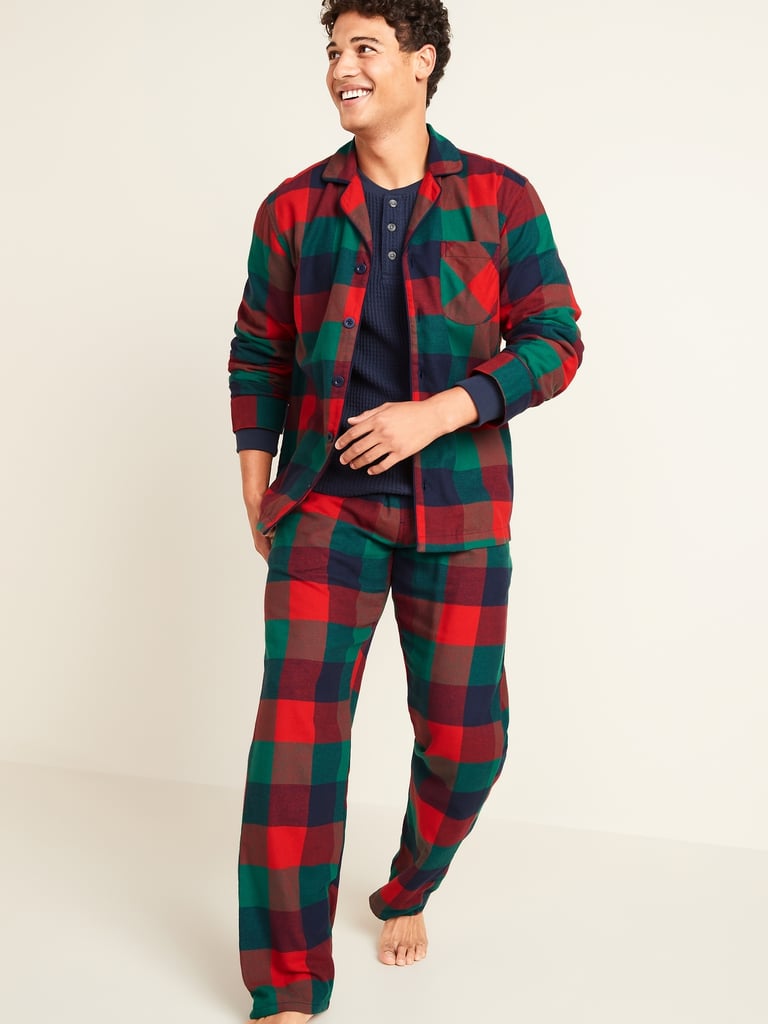 Old Navy Plaid Flannel Pajama Set For Men | Old Navy Matching Holiday ...