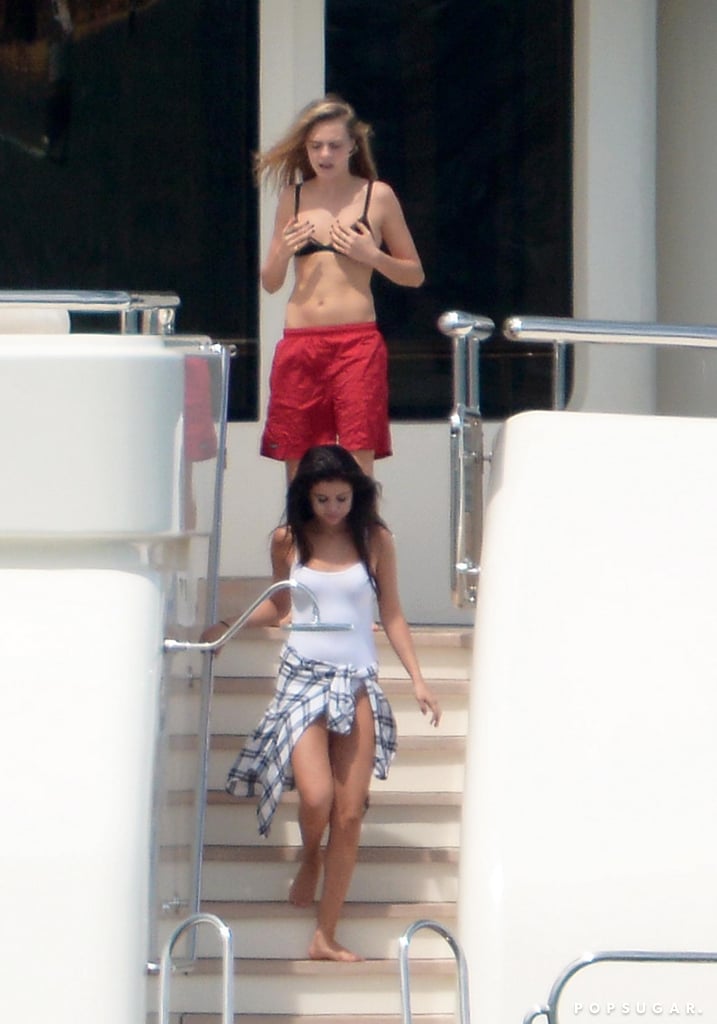 Selena Gomez and Cara Delevingne in a Bikini in Saint-Tropez. 