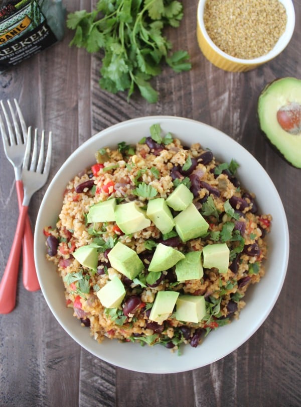 OnePot Vegan Mexican Freekeh Fast and Easy Vegan Dinner Recipes