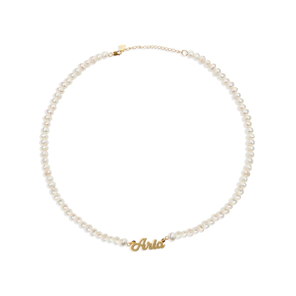 The M Jewelers The Pearl Nameplate Necklace