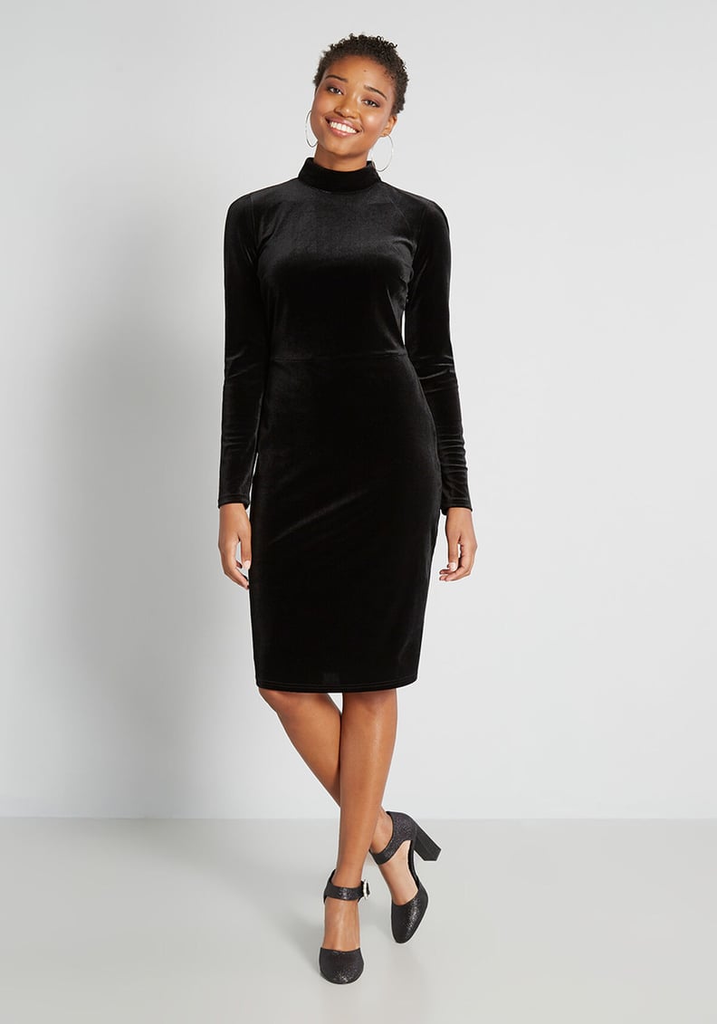 slim fit dress slacks Black Stripe Tiered Midi Dress - Fall Dresses main image 1