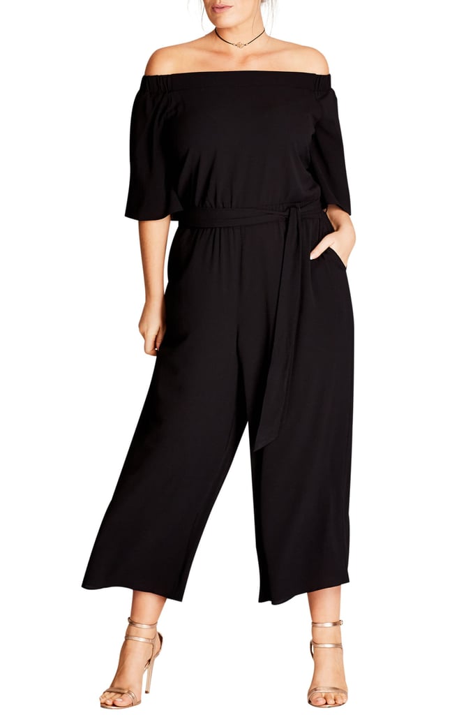 City Chic Off the Shoulder Jumpsuit | Best Plus-Size Jumpsuits and