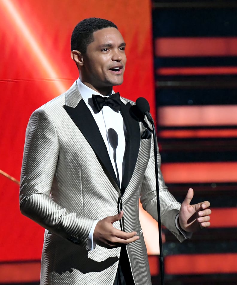 LOS ANGELES, CALIFORNIA - JANUARY 26: Trevor Noah speaks onstage during the 62nd Annual GRAMMY Awards at Staples Center on January 26, 2020 in Los Angeles, California. (Photo by Jeff Kravitz/FilmMagic)