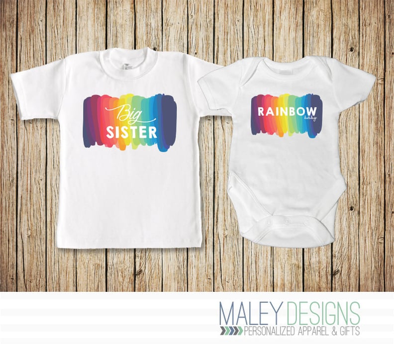 DIY Rainbow Baby Maternity Shirt - Tastefully Frugal