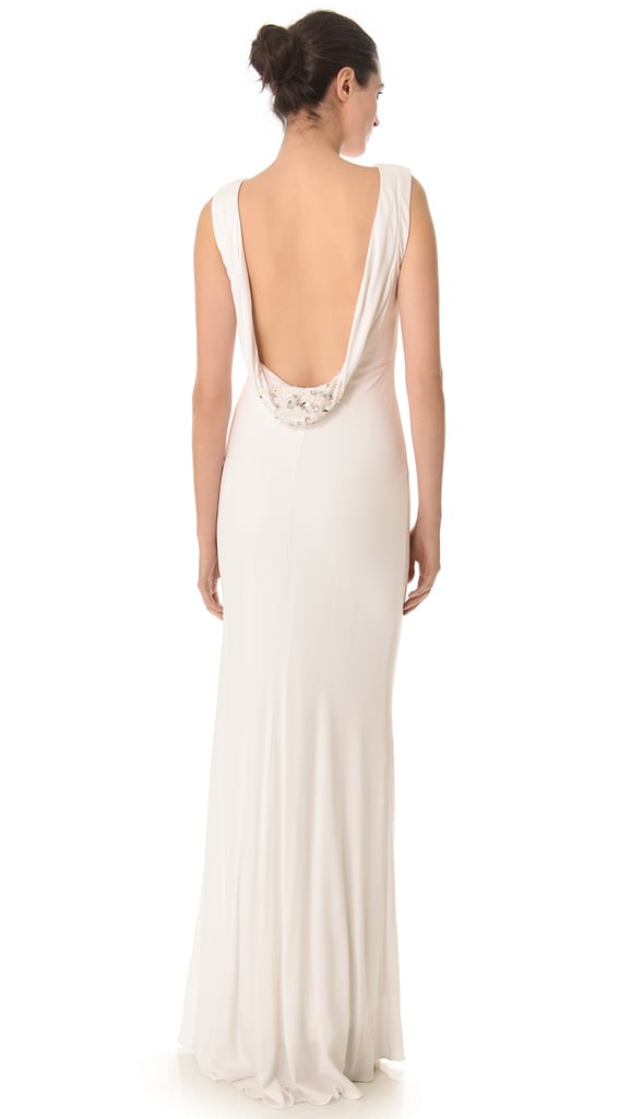 Badgley Mischka Collection Cowl Back Gown ($595)