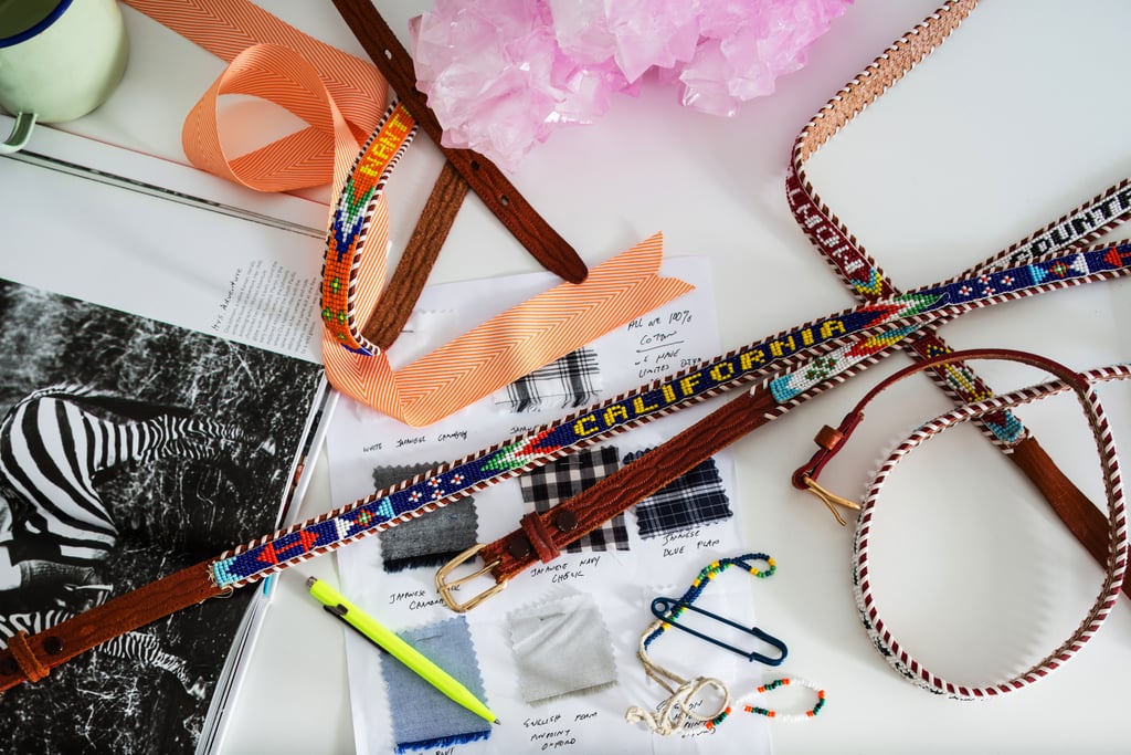As Lizzie prepares to launch her ecommerce site, her desk fills with merchandise she's considering, from vintage souvenir belts to fabric swatches from a small Maine designer.