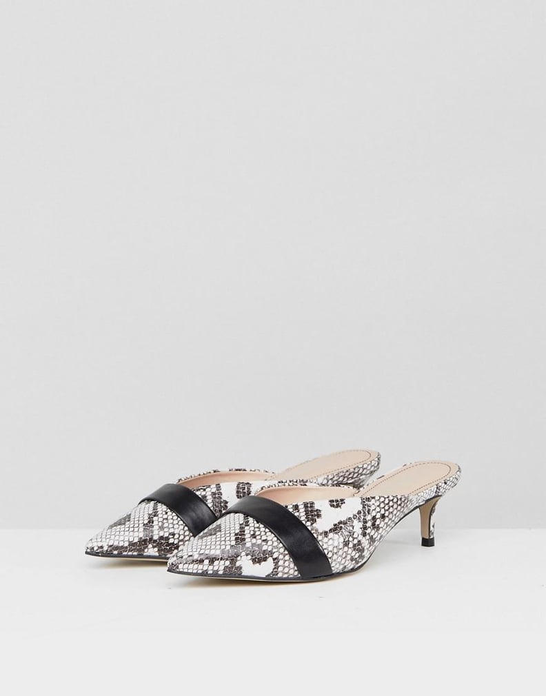 Carvela Snake Vamp Kitten Heel Mule