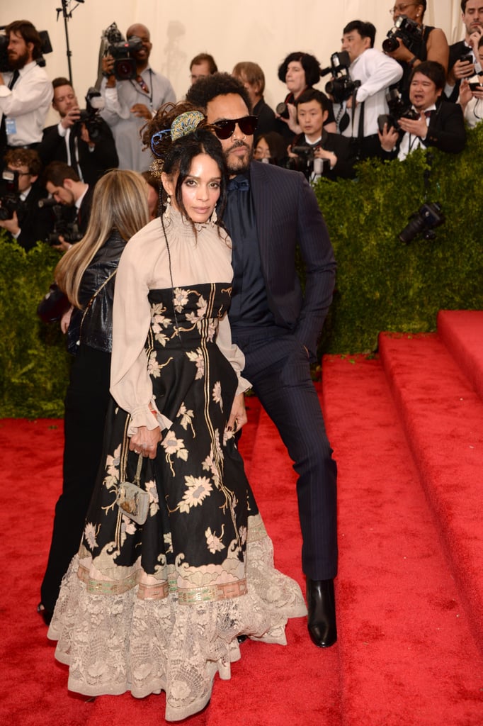 Lisa Bonet and Lenny Kravitz at the Met Gala 2015