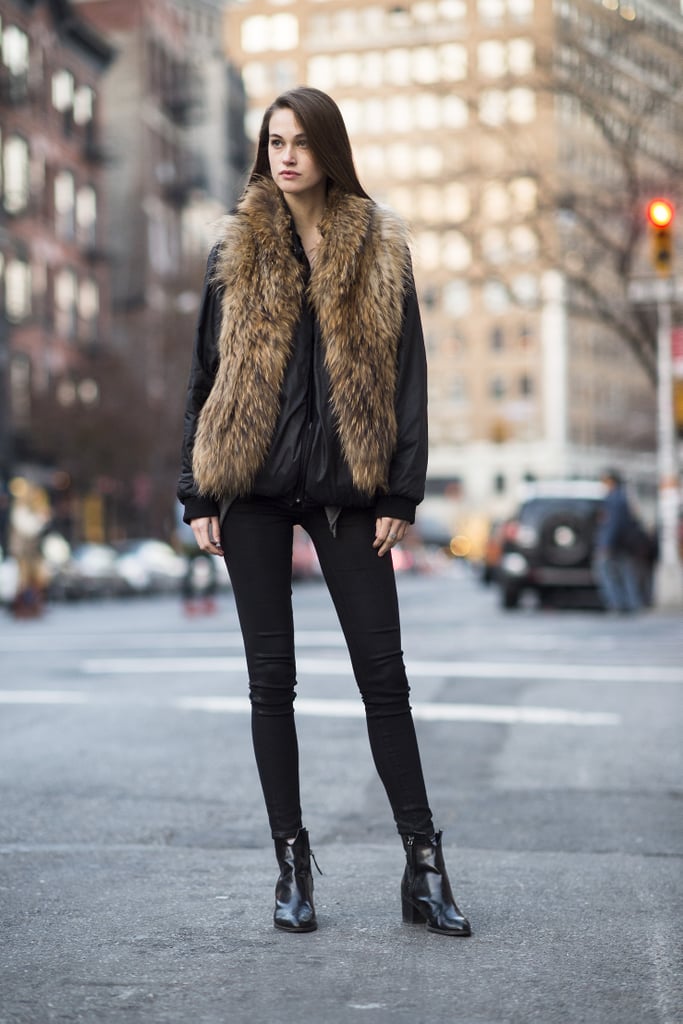 This furry vest is as cosy as it is cool. 
Source: Le 21ème | Adam Katz Sinding