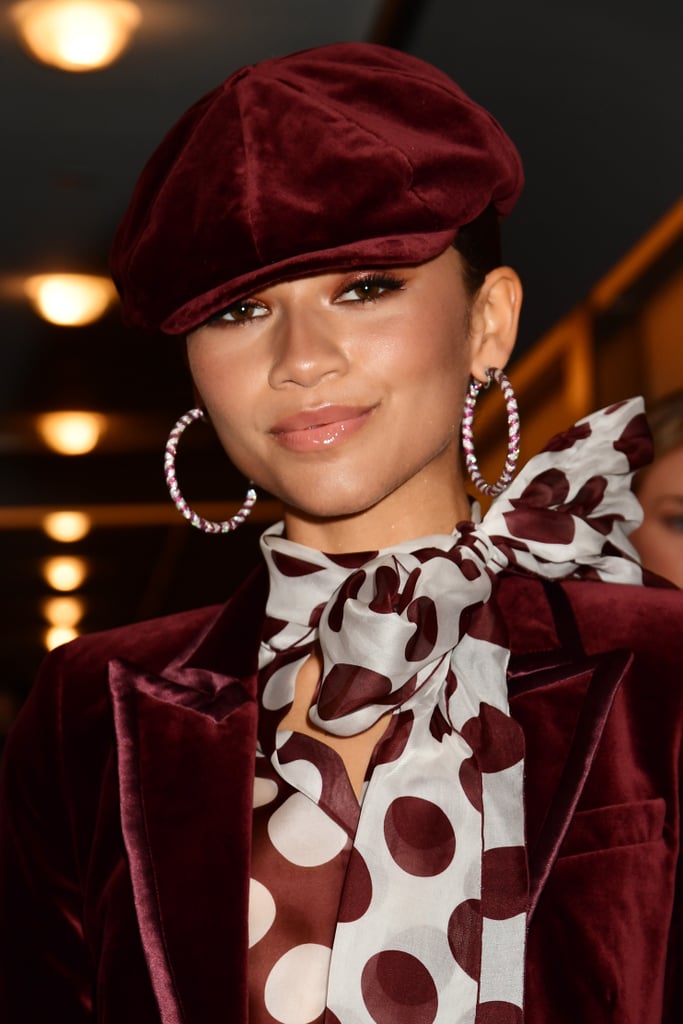 Zendaya's Red Velvet Suit at The Fashion Media Awards 2019