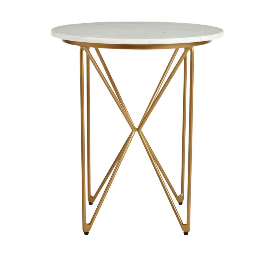 Home Decorators Collection Round Accent Table With Gold Finish