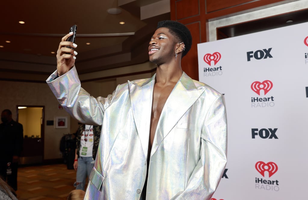 Lil Nas X's Silver Suit at the 2021 iHeartRadio Music Awards