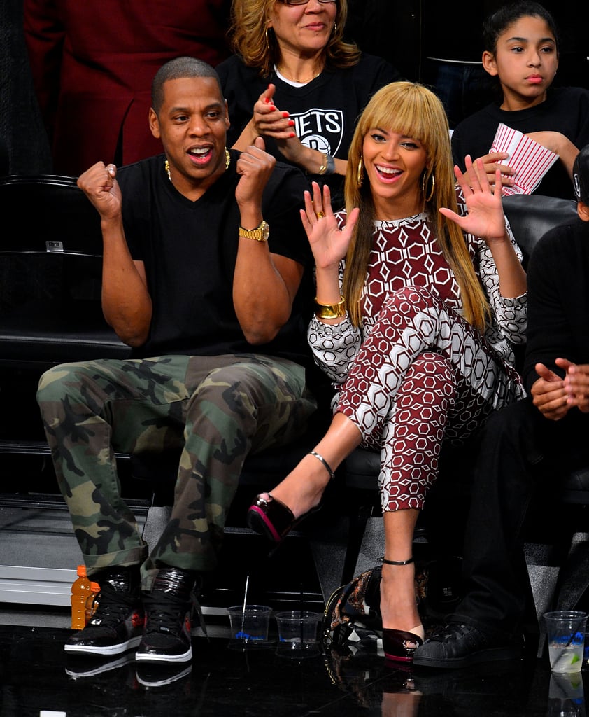 Jay Z and Beyoncé Knowles cheered on the Brooklyn Nets as they played the Toronto Raptors in November 2012.