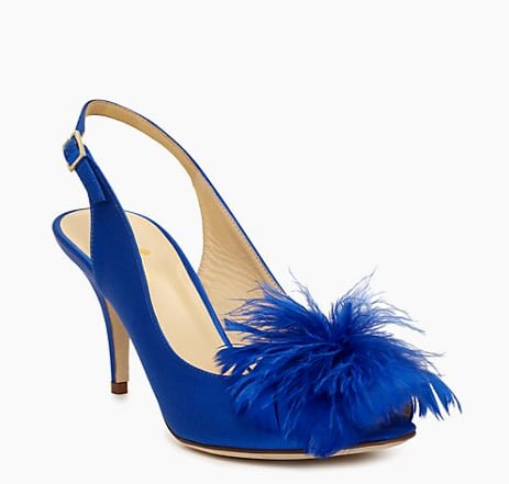 Kate Spade New York Sema Blue Feather Sling-Back Heels ($129, | Kate ...
