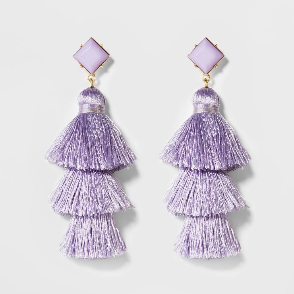 SugarFix by BaubleBar Tassel Drop Earrings With Crystal Studs