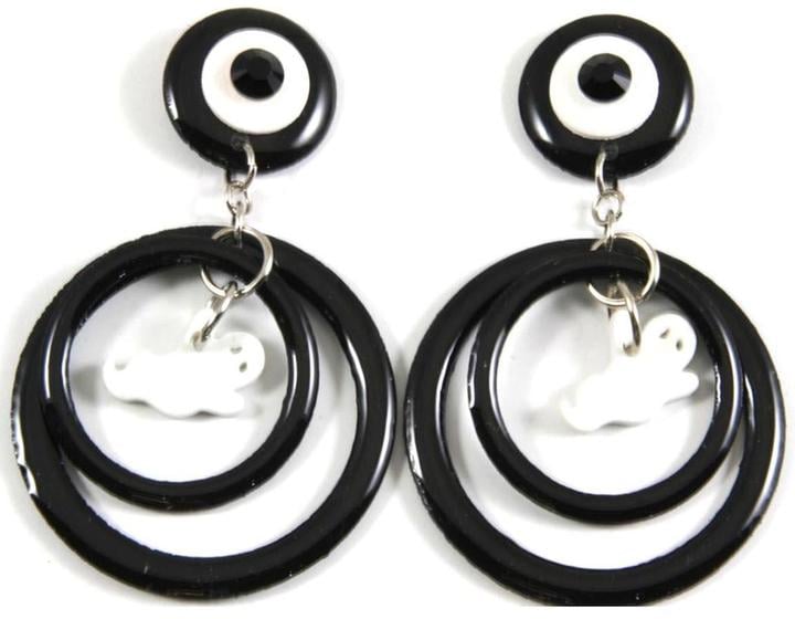 Mam' Halloween Earrings Ghost Orbit