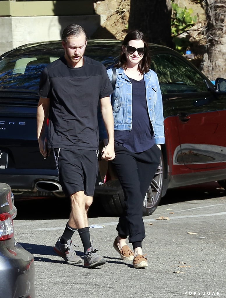 Anne Hathaway and Adam Shulman in LA After Pregnancy News