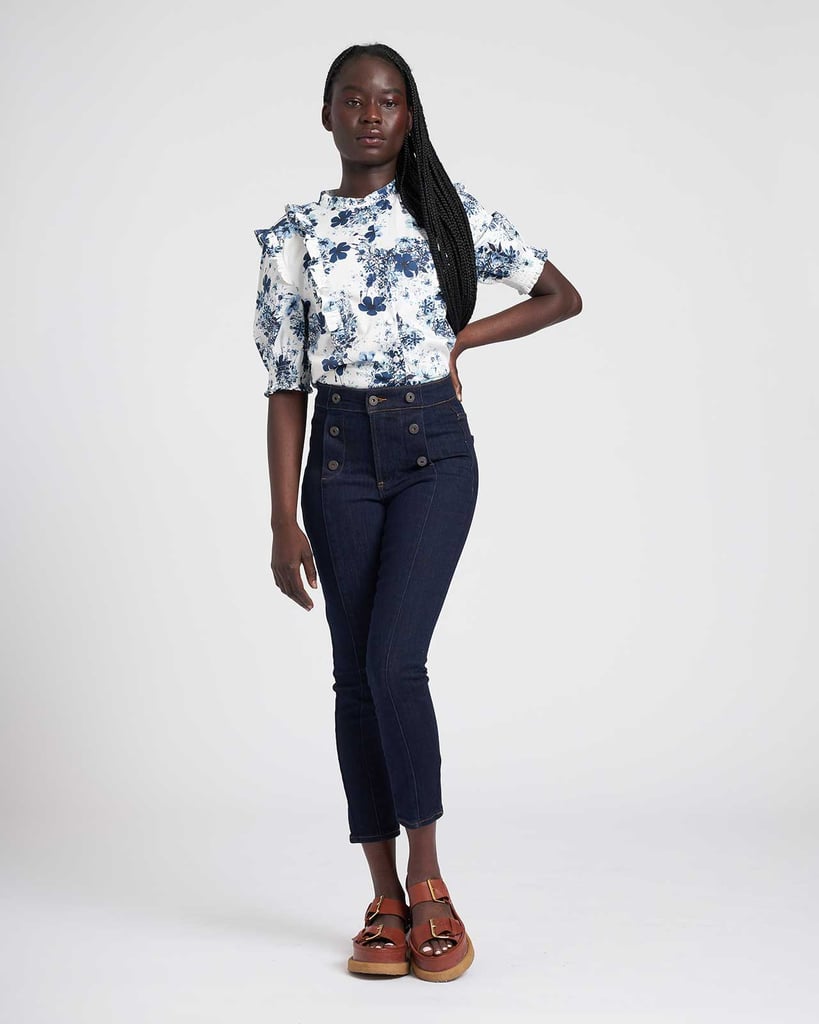 Universal Standard x Erdem Poppy High Rise Sailor Skinny Jeans