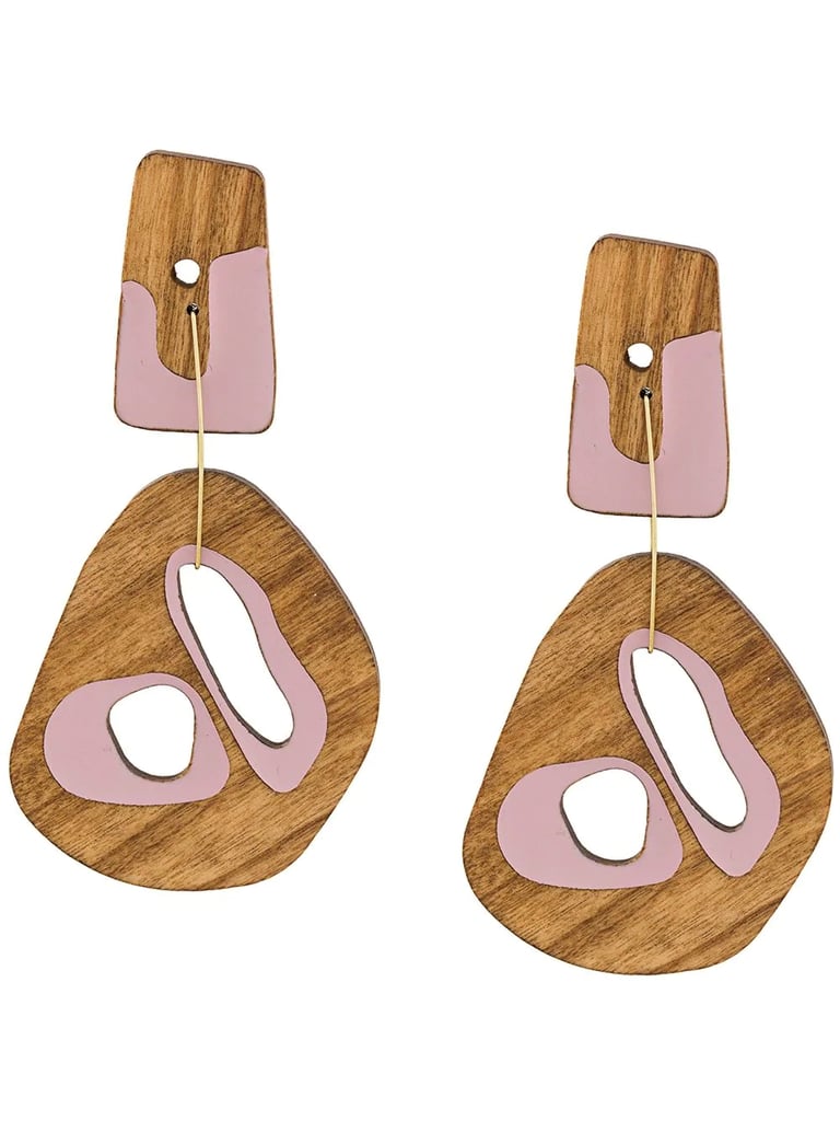 Roksanda Sculptural Wood Drop Earrings